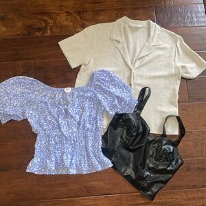 Lot 3 Tops Size Small‎ Naughty Nice & Neutral Sienna Sky Urban Renewal TCEC EUC